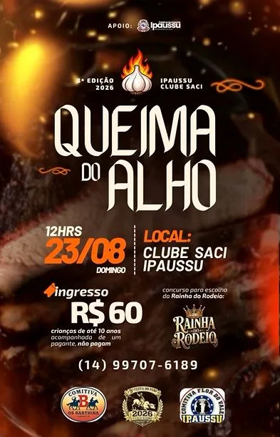 8ª Queima do Alho no Clube Saci