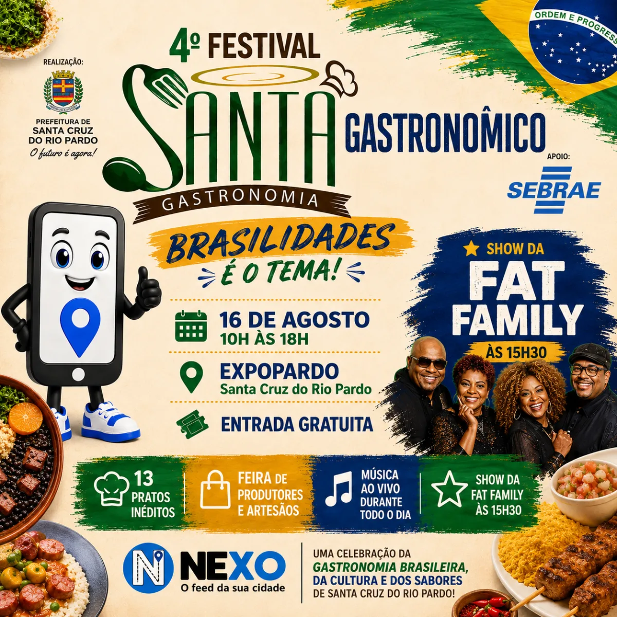 4º Festival Santa Gastronomia celebra a culinária nacional com apoio e capacitação do Sebrae-SP