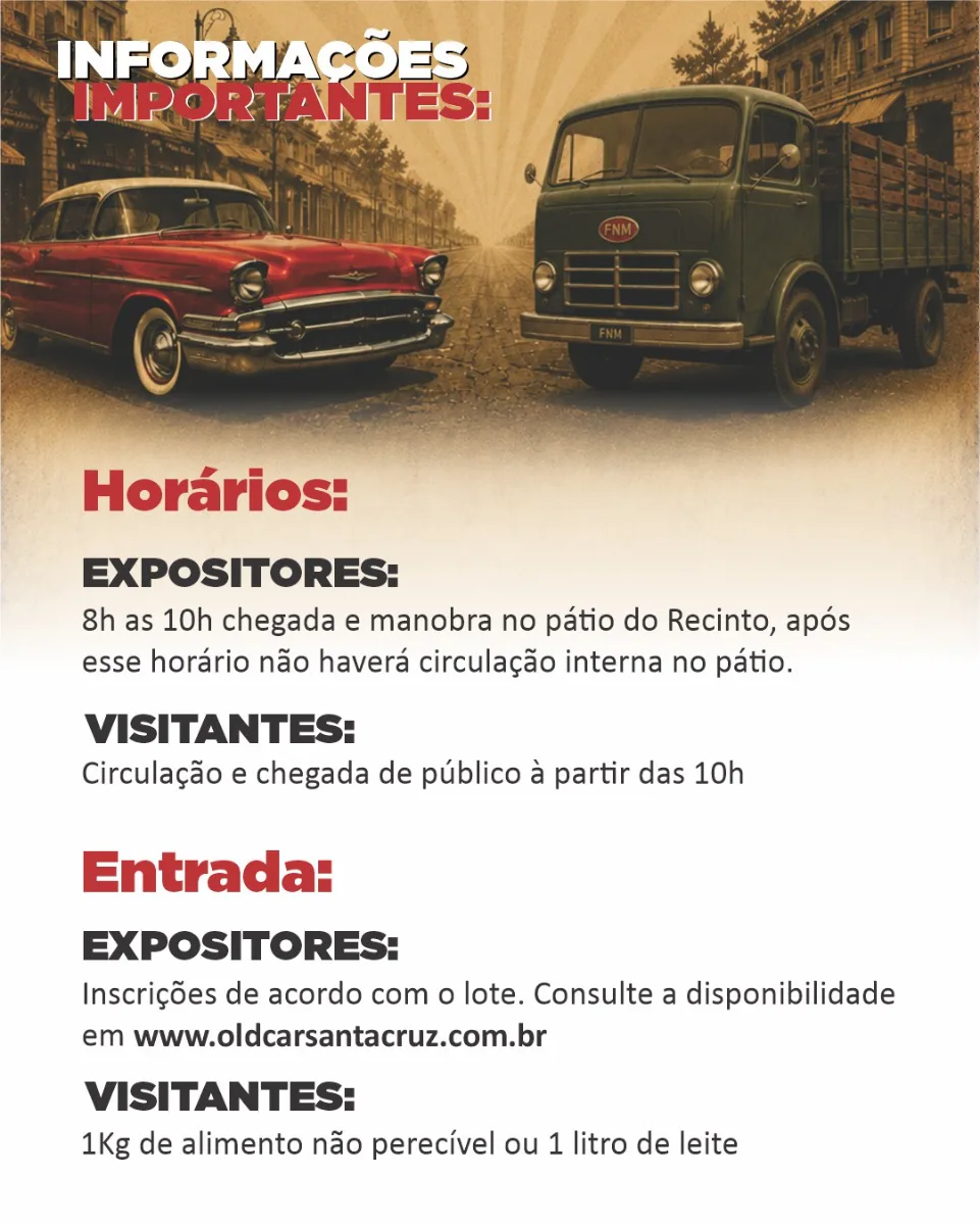 4º Encontro de Carros Antigos Old Car Santa Cruz! - imagem 4