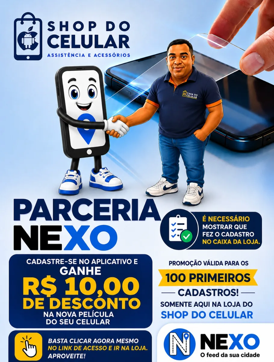 Parceria NEXO e SHOP DO CELULAR