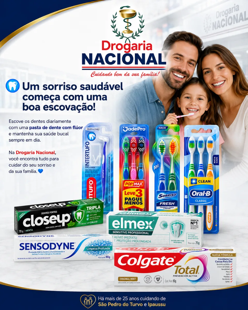 Um sorriso saudável começa com uma boa escovação!