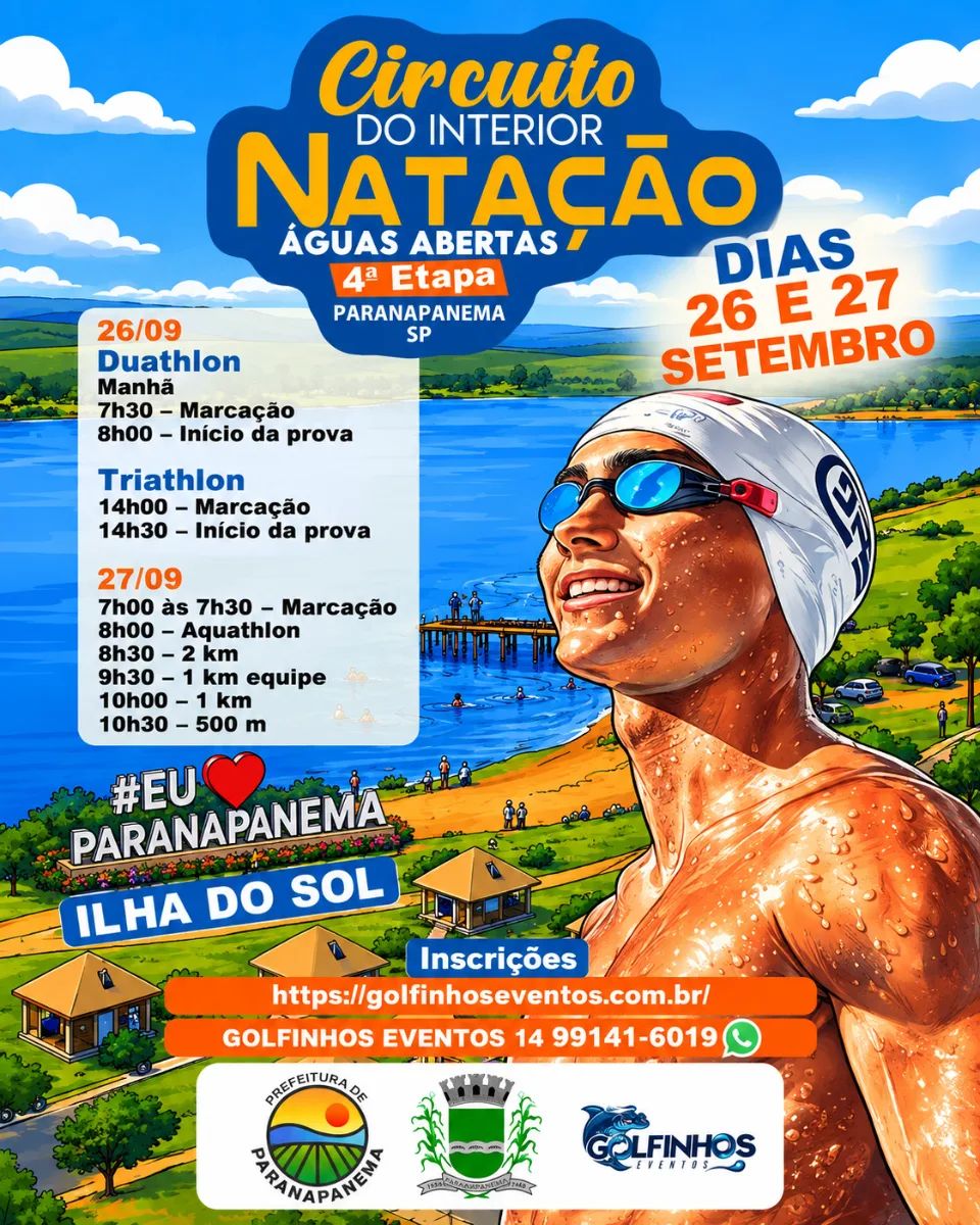 Circuito do Interior de Natação – Águas Abertas chega a Paranapanema!